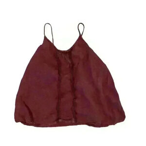 Intimately Free People Shiela's Valerie Lace Tie Blouse Top Size Small